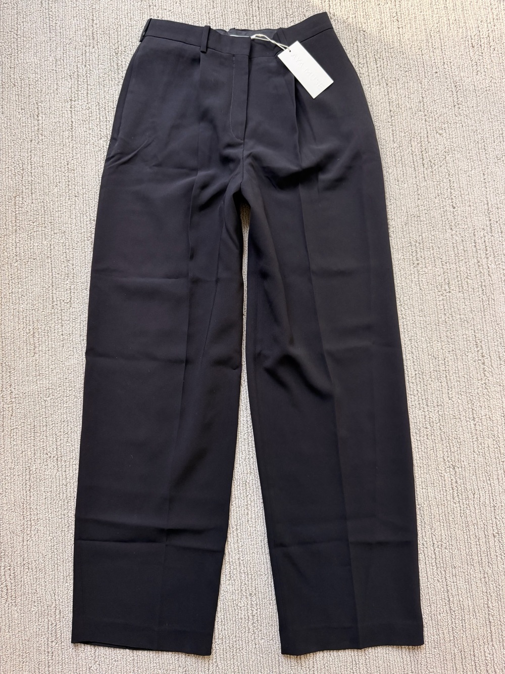 AYA MUSE Classic High-Waisted Pleat Front Trouser Pants Sz M NWT $563!!